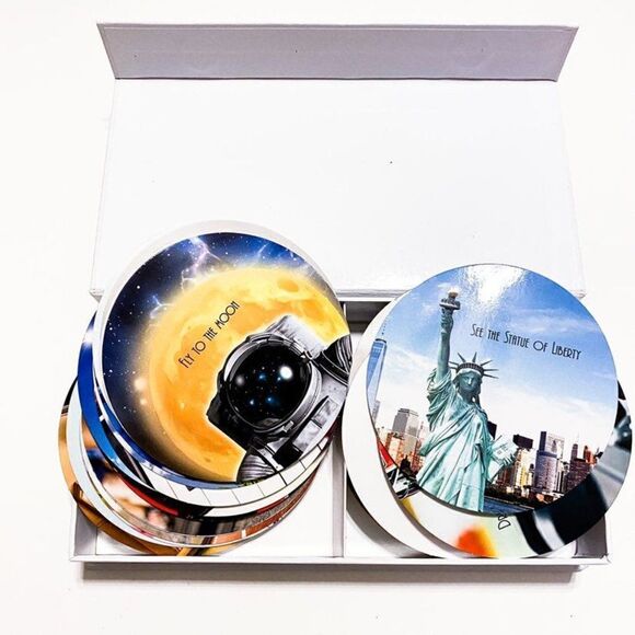 76 Round Dream Idea Cards 4 inches Help Set Up Vision Board - Picture 1 of 4